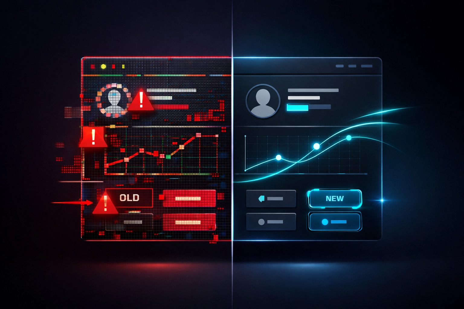 Comparison of traditional pixel-based testing versus AI-powered intelligent regression detection with unified validation