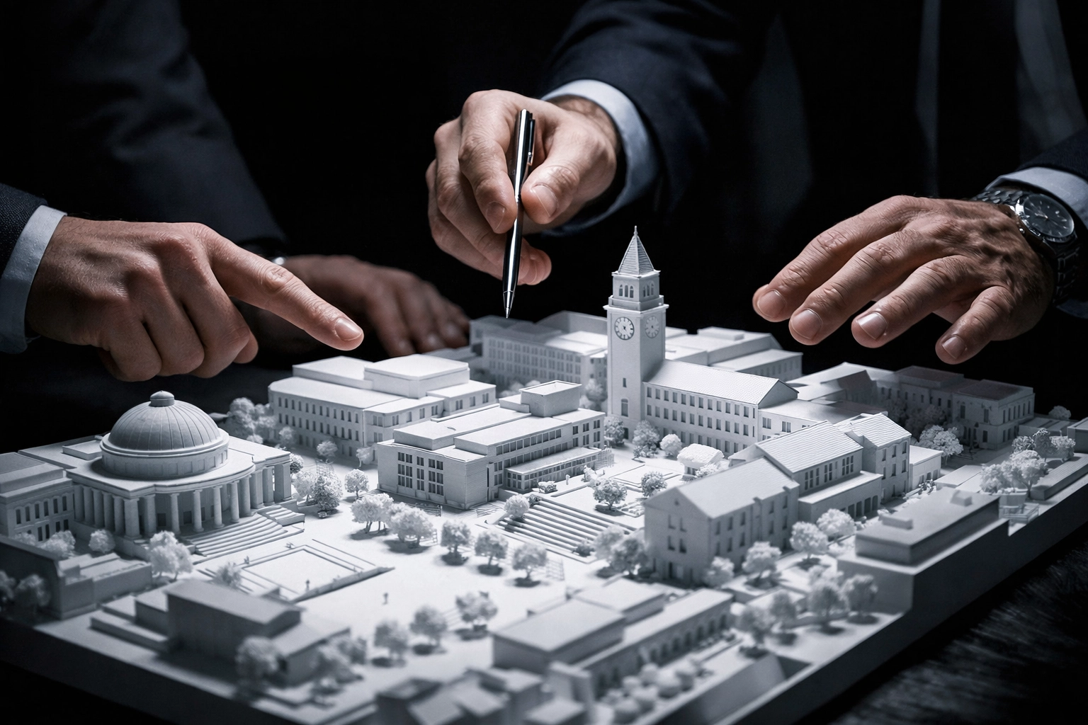 Team strategic planning using a university campus model for hands-on emergency training simulations.