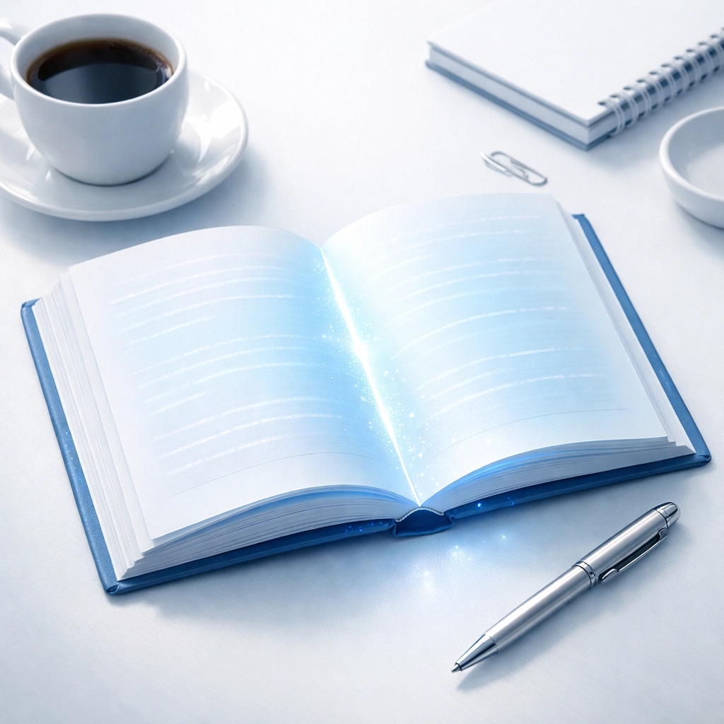 Marketing strategy planning materials on desk representing business clarity and direction