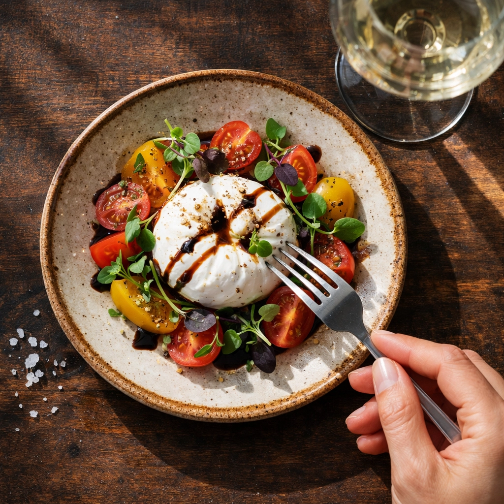 Instagram-worthy small plate dish beautifully plated for restaurant social media marketing
