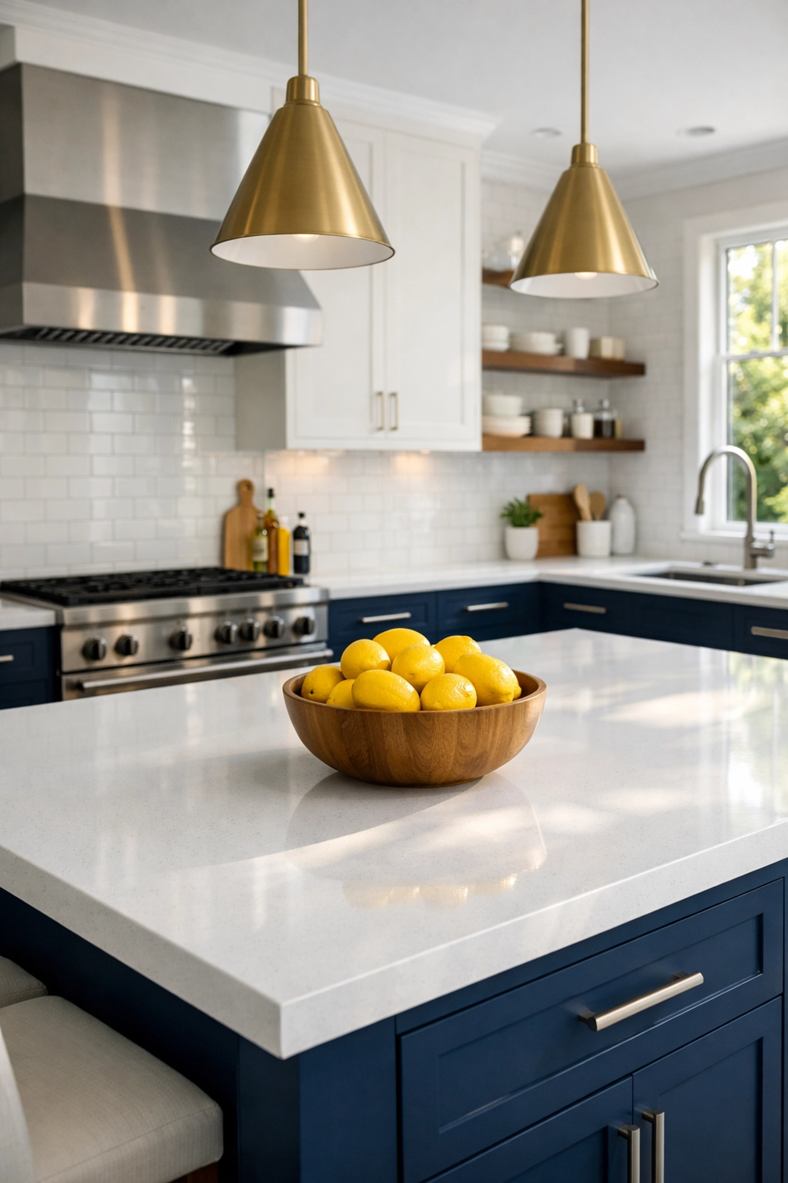 Spotless modern kitchen in Needham MA showing professional residential cleaning results.
