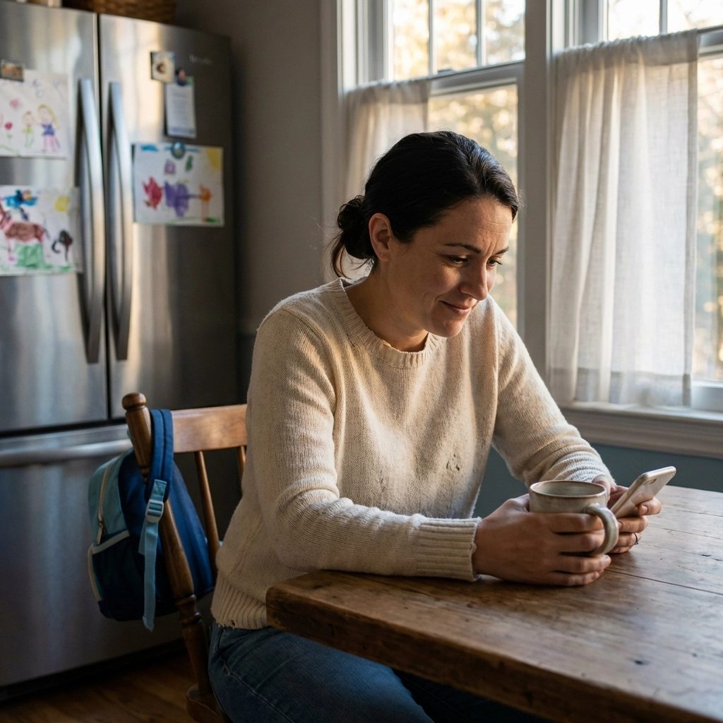 Concerned parent considering child arrangement solicitor options at home for family support