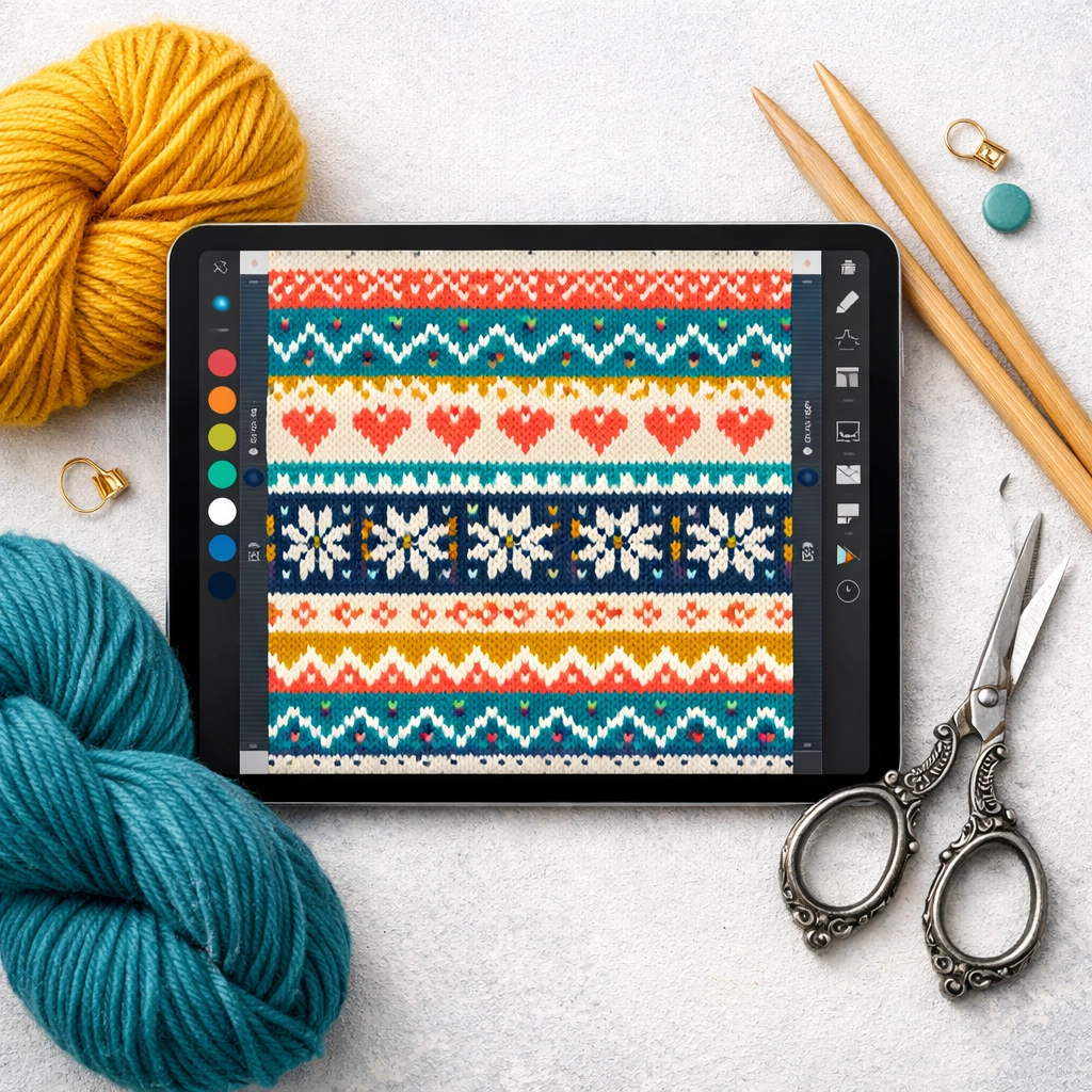 Digital knitting patterns and craft supplies, illustrating how to start a digital product business on Etsy.