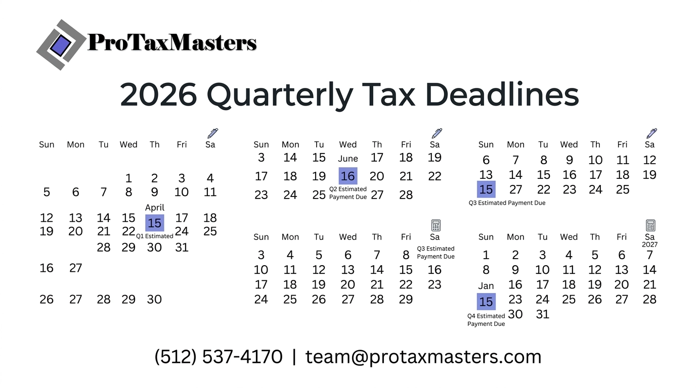 2026 Quarterly Tax Deadlines
