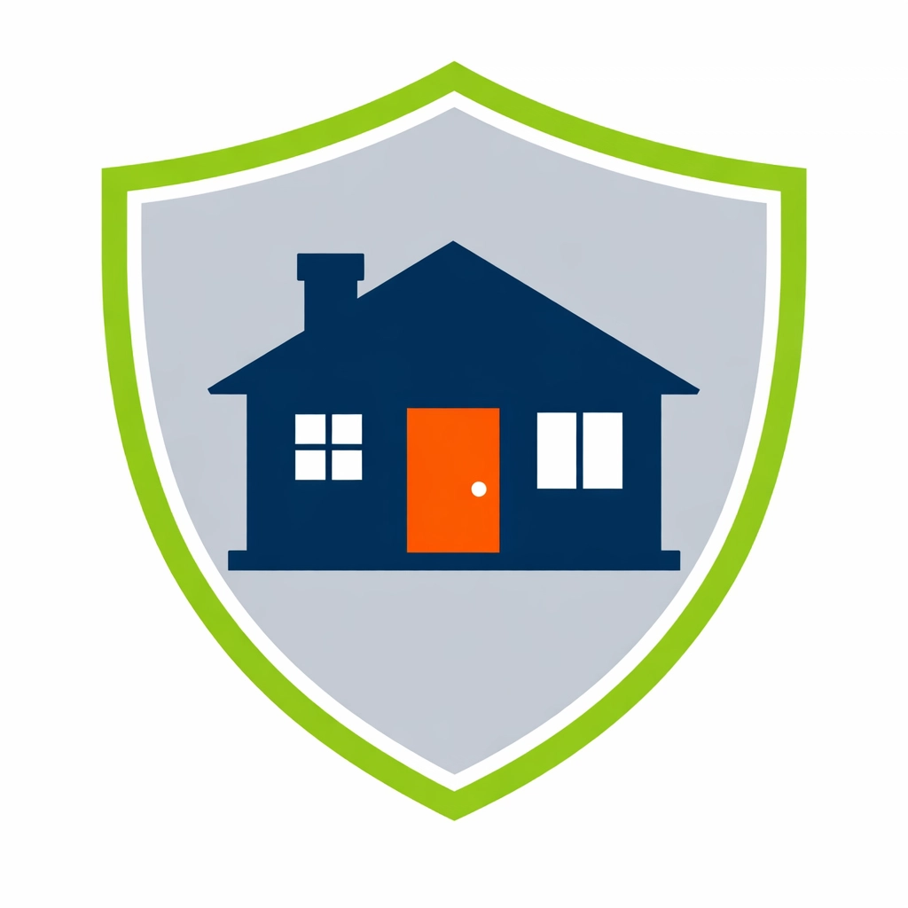 A house inside a protective shield, symbolising enhanced home security and burglary repairs from a locksmith near me.