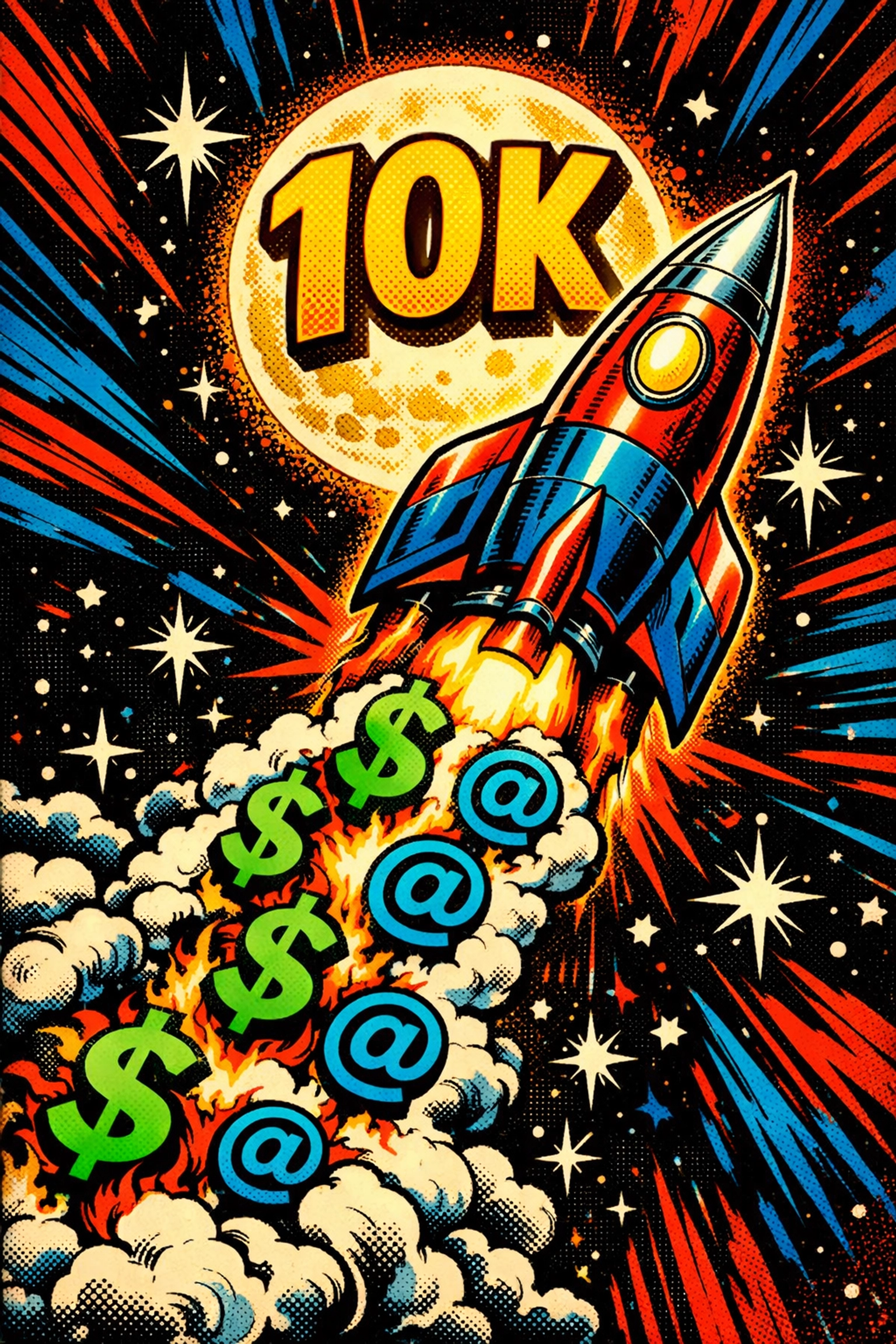 Revenue rocket launching toward $10K monthly recurring revenue milestone