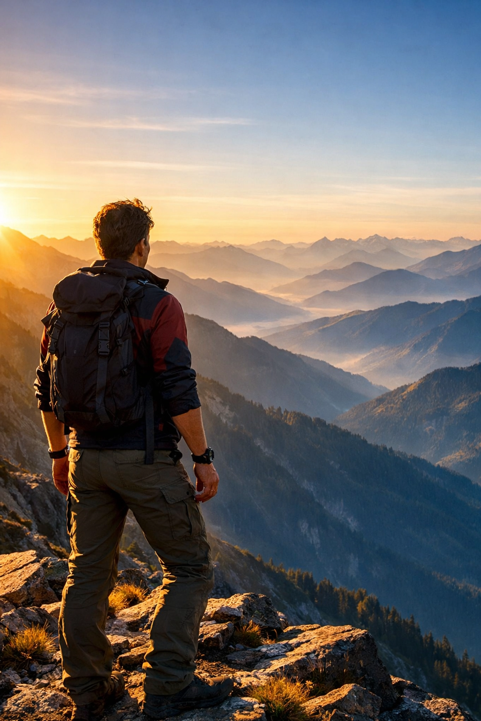 Person at mountain summit representing financial independence and legacy building