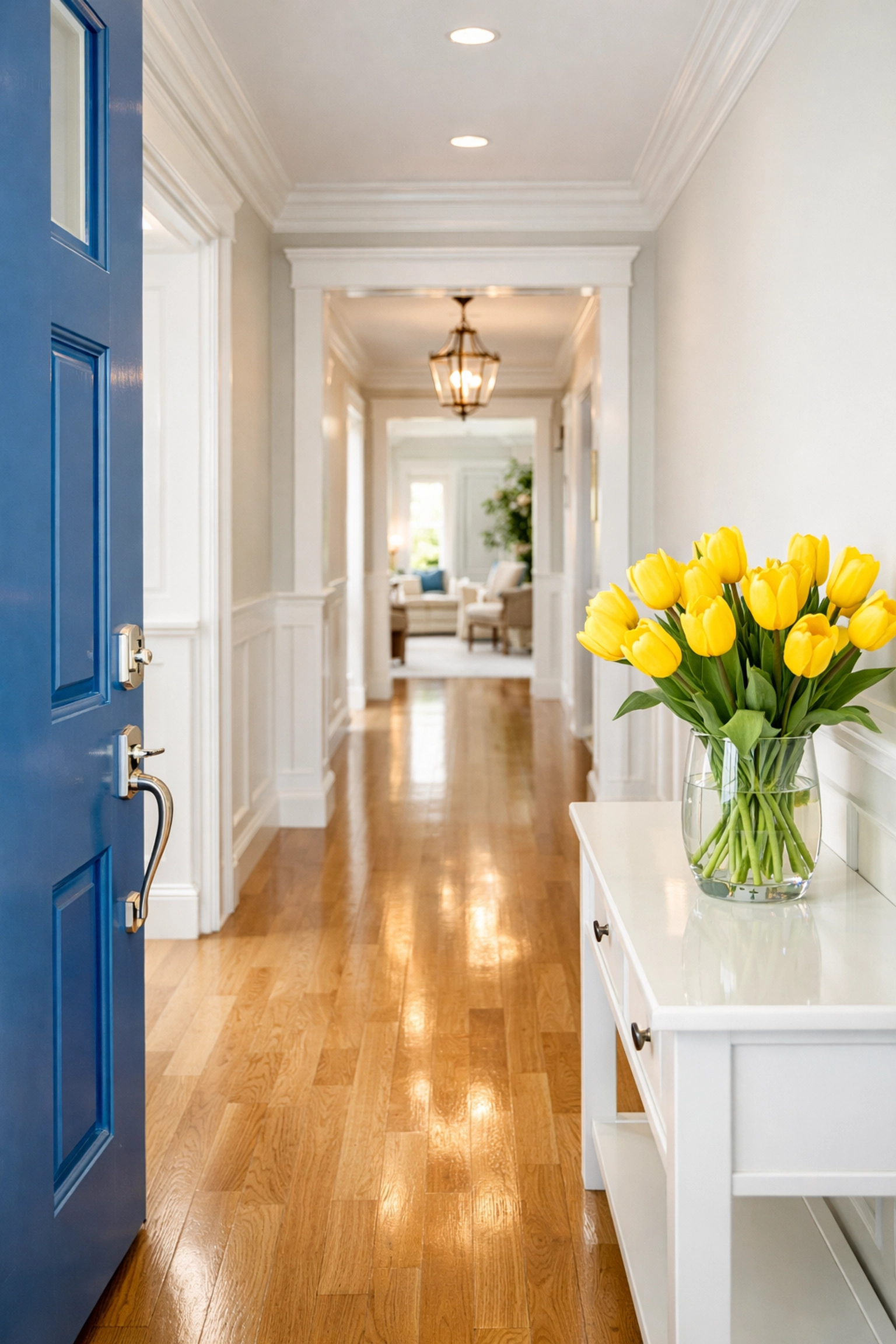 Clean and bright residential entryway in Worcester showing a stress-free deep cleaning outcome.