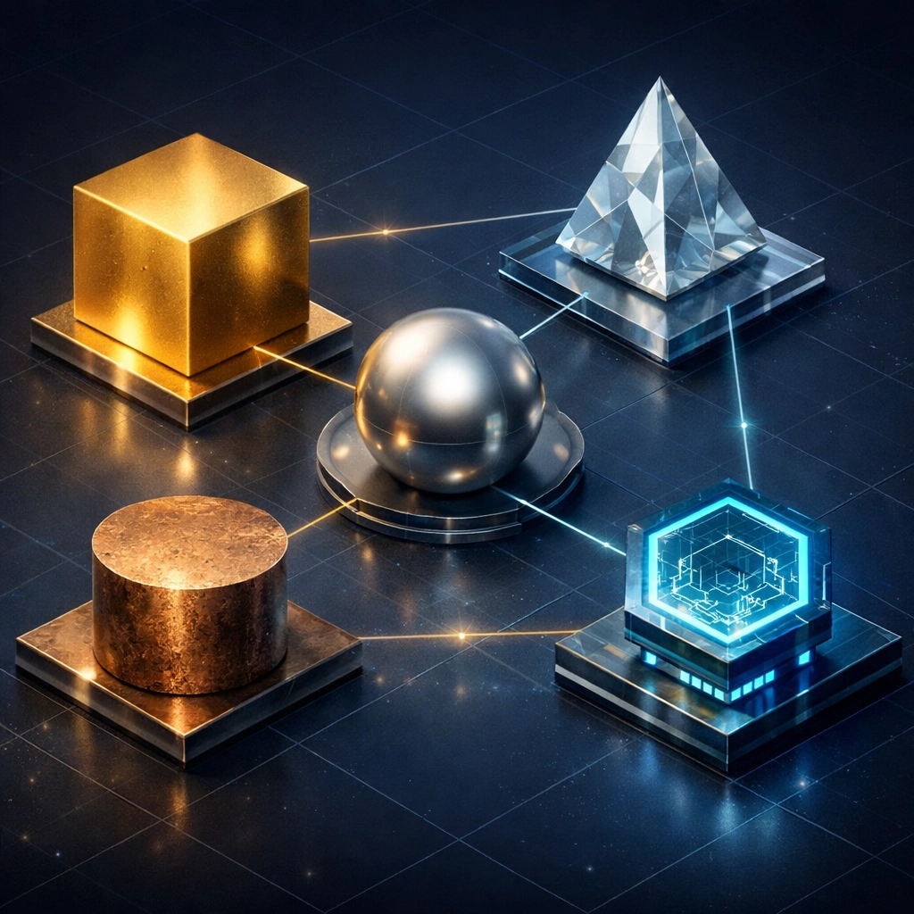 Multiple asset classes interconnected showing diversified portfolio foundation for accredited investors