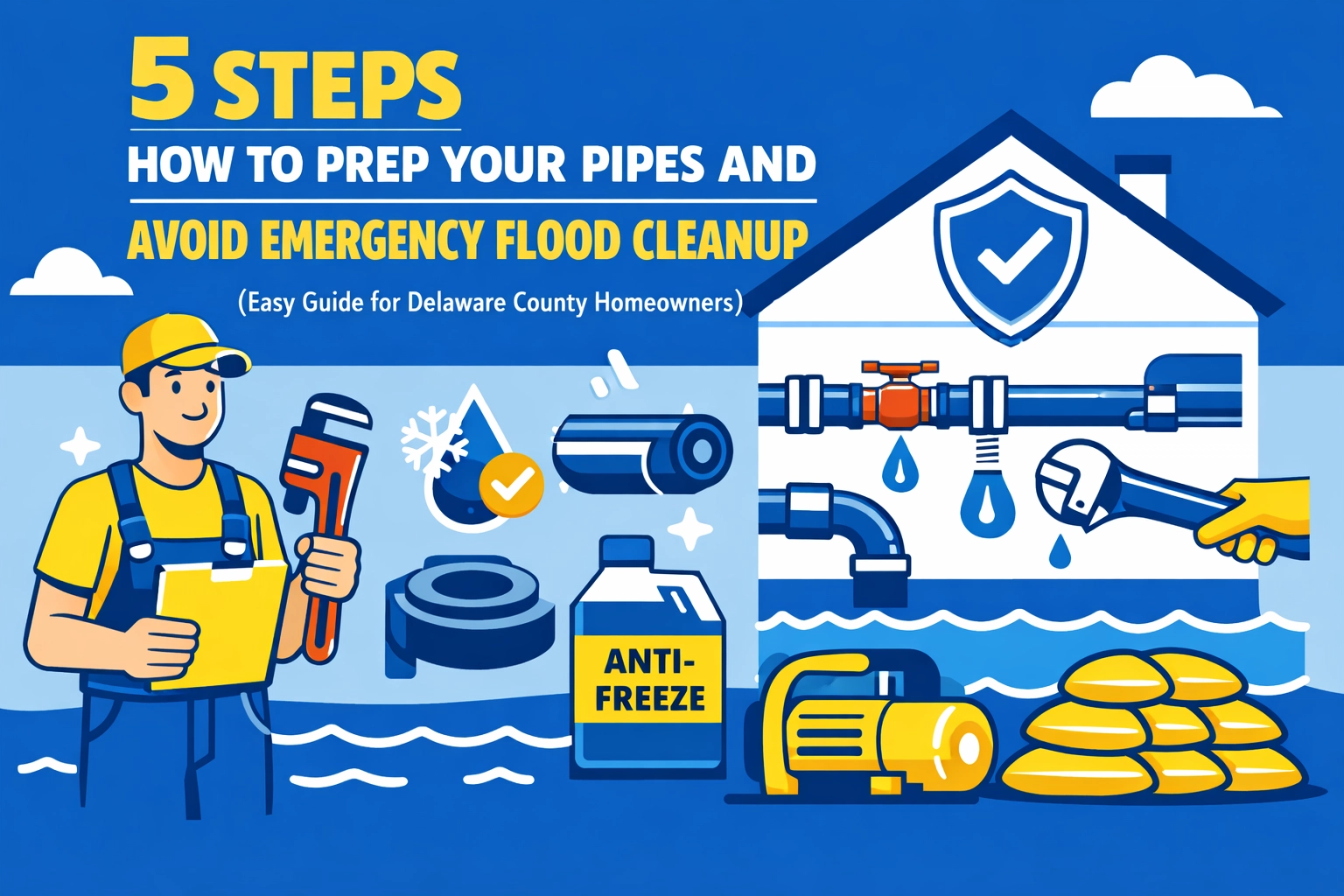 [HERO] 5 Steps How to Prep Your Pipes and Avoid Emergency Flood Cleanup (Easy Guide for Delaware County Homeowners)