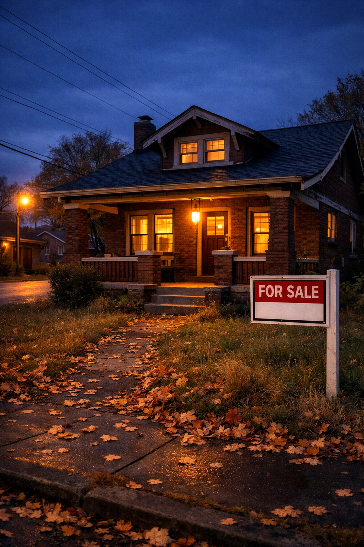 Nashville home with for sale sign during divorce