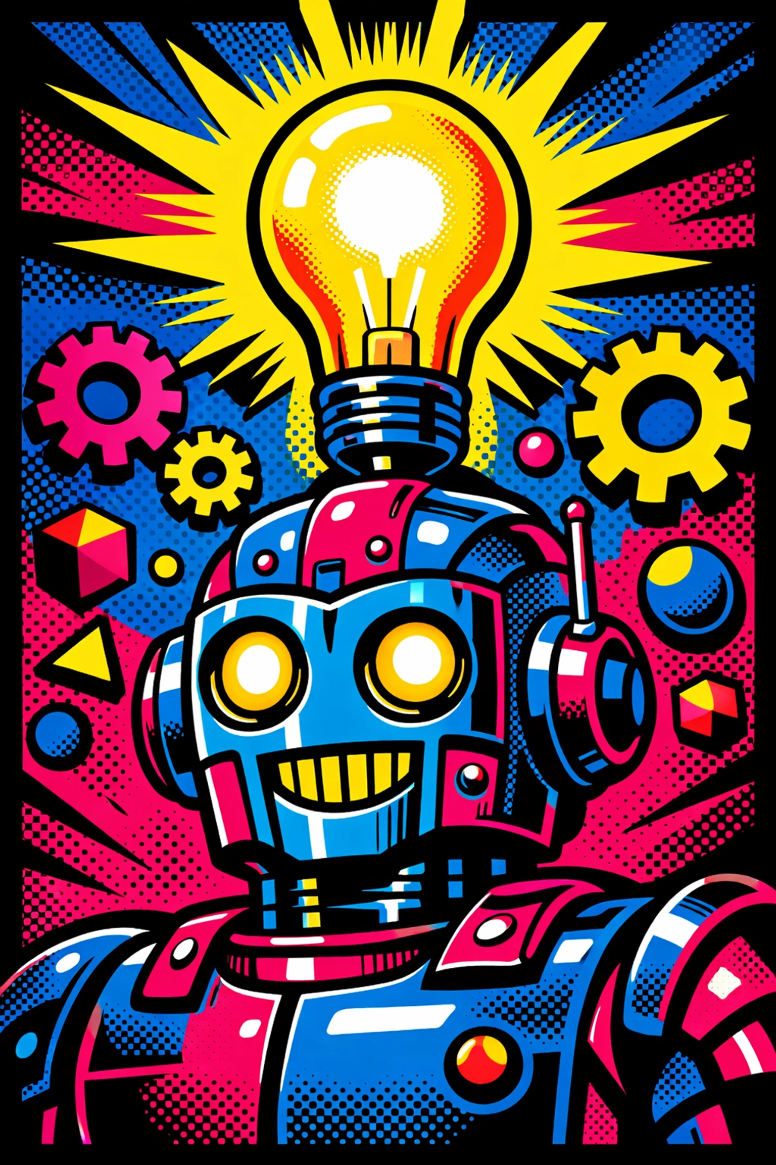 Smart AI robot head illustrating how to automate customer support with AI technology.