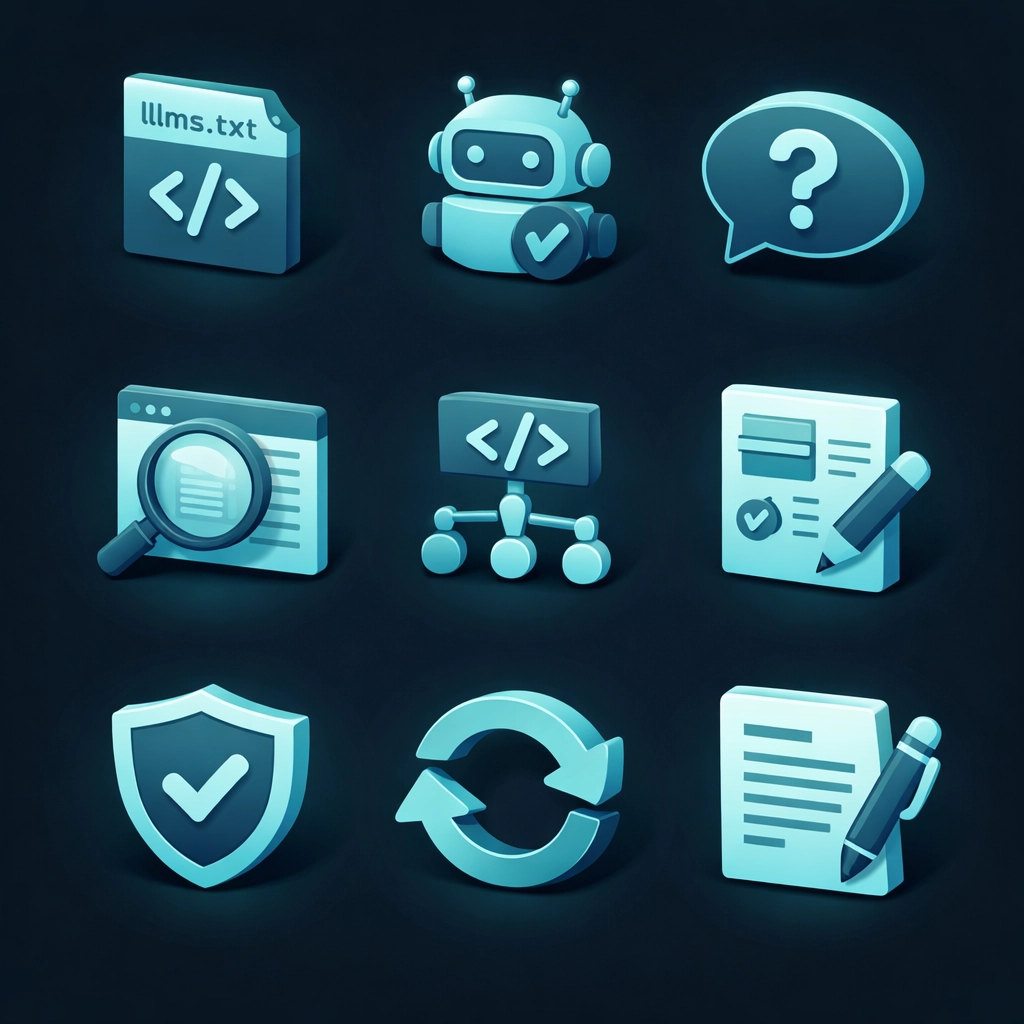 Nine AI visibility remediation tools including llms.txt generator, schema markup, and content optimization