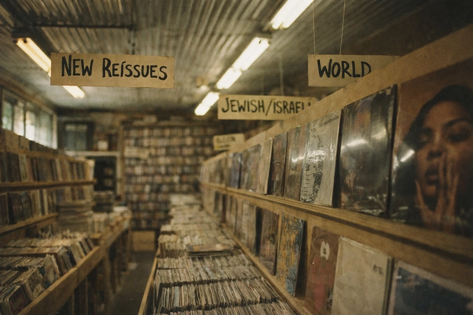 Aisle view showing category signs