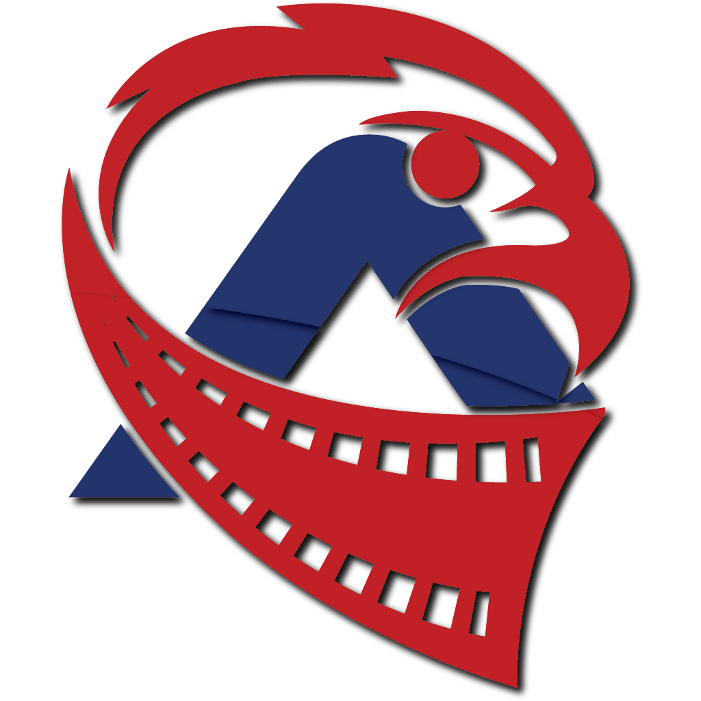USA Entertainment Ventures LLC Logo A stylized logo featuring a blue capital 'A' in the background, overlaid by a red eagle's head and wing, with the wing also resembling a roadway or film strip, visually representing American values, entertainment, travel, and opportunity aligned with USA Entertainment Ventures LLC and its divisions.
