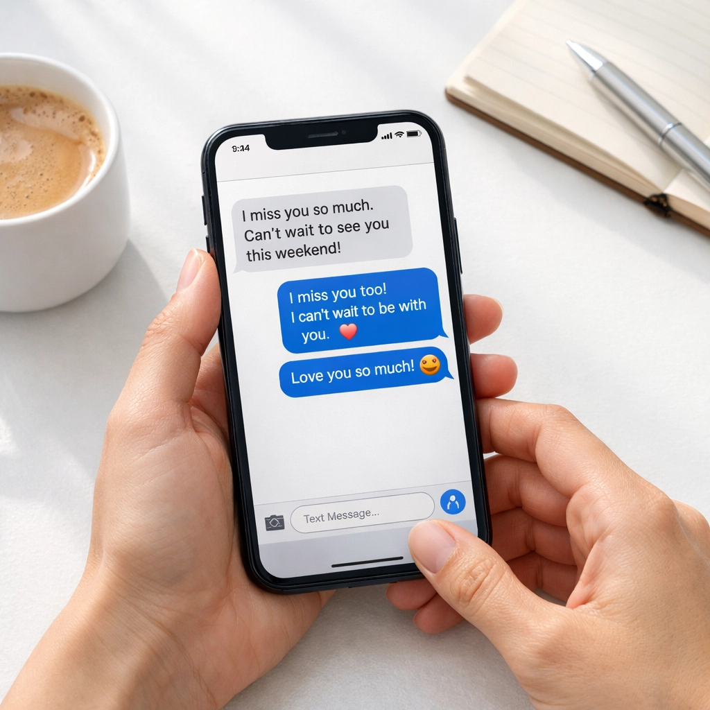 Smartphone displaying personalized nonprofit donor text message conversation