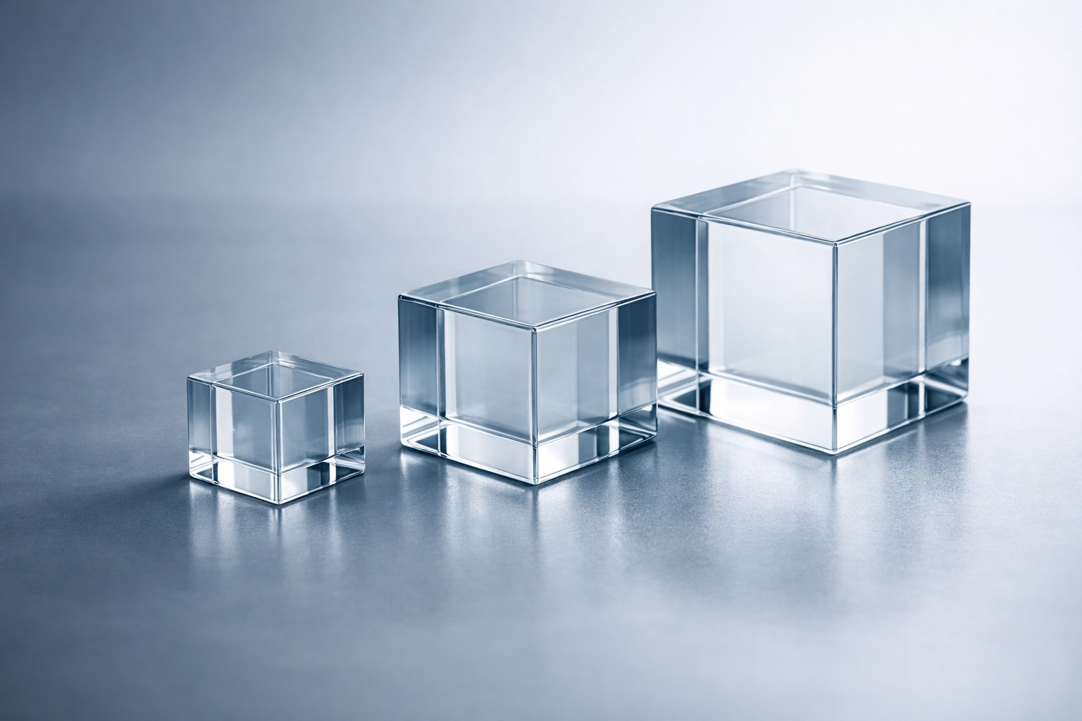 Ascending glass cubes symbolizing growth and financial momentum for Alabama service franchises.
