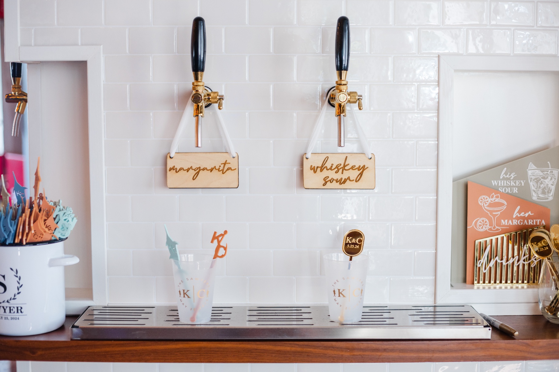 Styled Mobile Bar Decor Setup