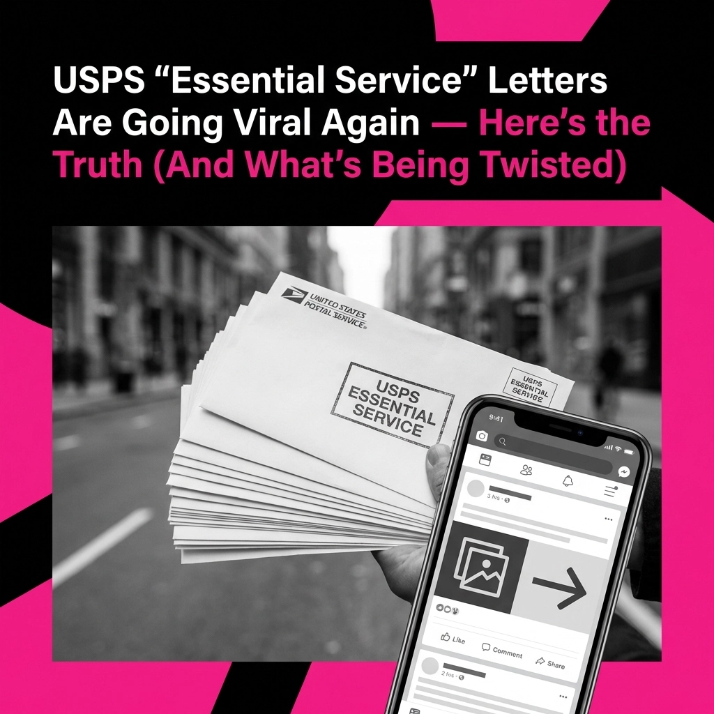USPS "Essential Service" Letters Are Going Viral Again , Here's the Truth (And What's Being Twisted)