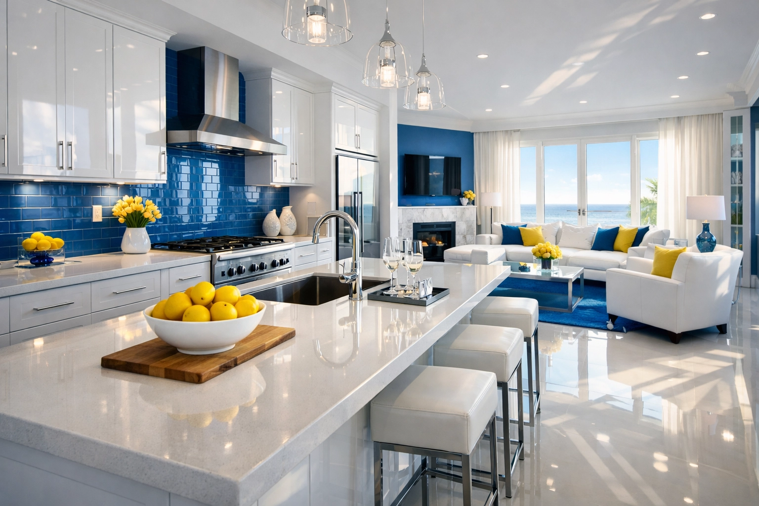 A spotless luxury home interior after a professional house cleaning Ashby MA service.