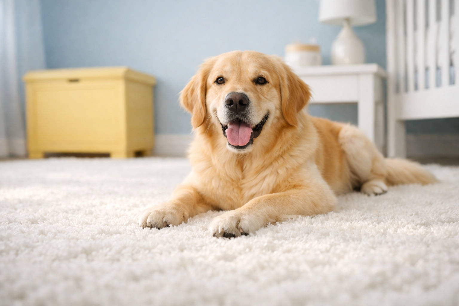 Pet-friendly nursery in Westborough kept allergen-free with regular weekly house cleaning services.