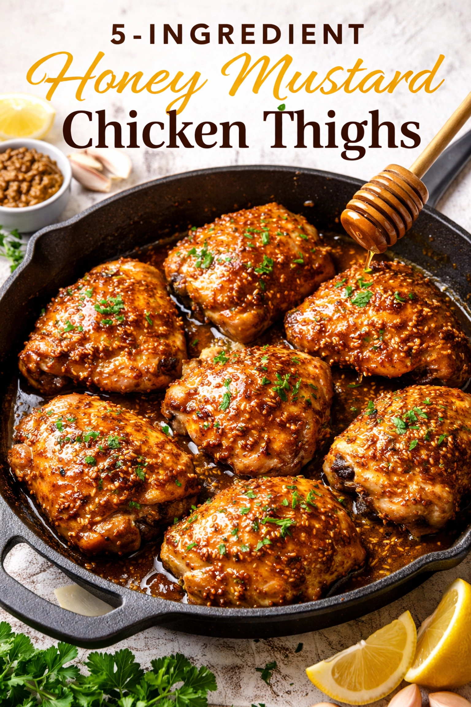 5-Ingredient Honey Mustard Chicken Thighs