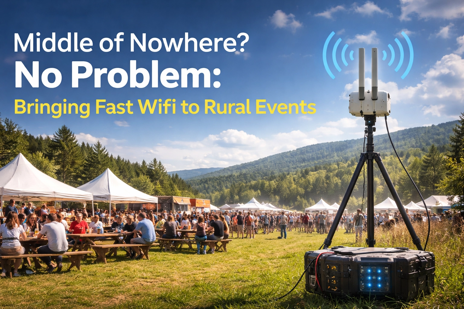 [HERO] Middle of Nowhere? No Problem: Bringing Fast WiFi to Rural Events