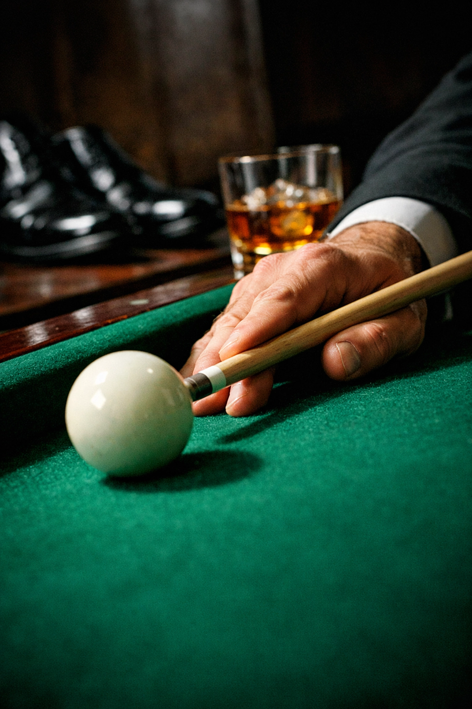 Close-up of a pool table in the groom's suite to ensure a fun and stress-free wedding day.