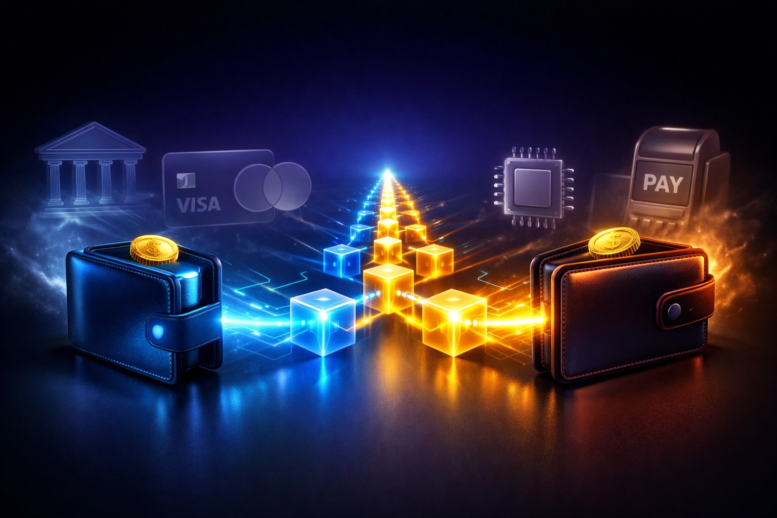 Web3 blockchain payment pathway eliminating intermediaries to reduce merchant interchange fees