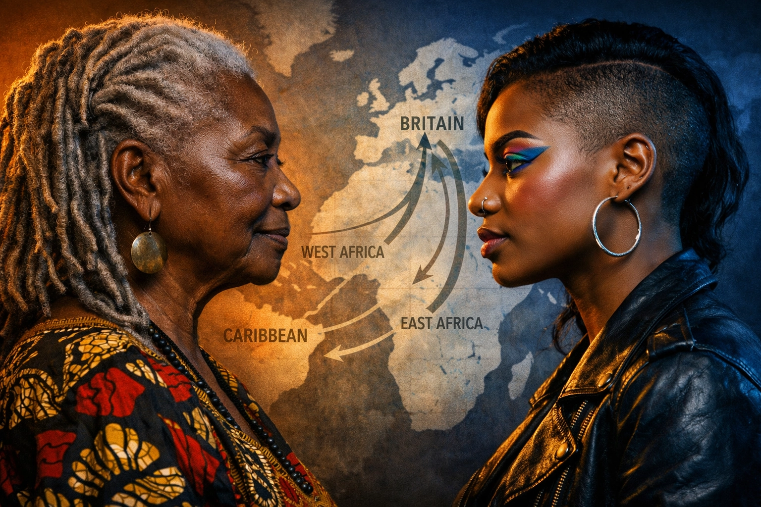Intergenerational Black queer women representing colonial history and intersectional identity