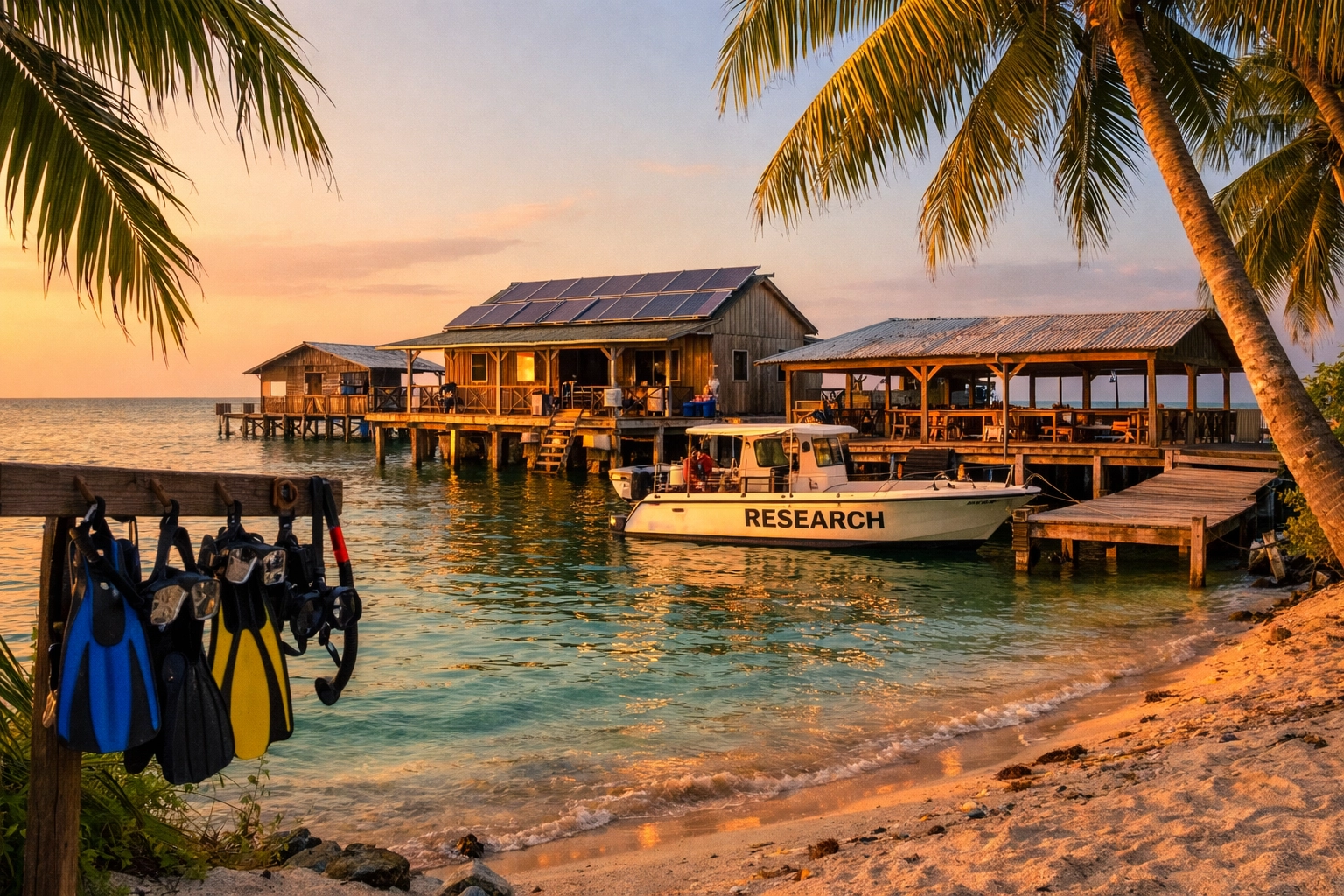 Marine research station in Belize for student conservation programs and fieldwork