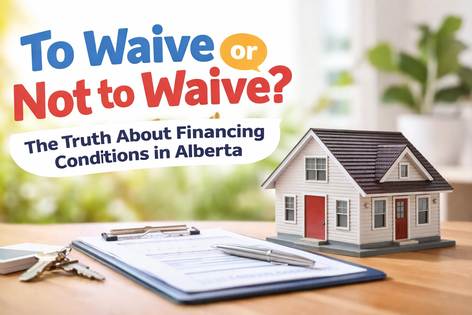 To Waive or Not to Waive? The Truth About Financing Conditions in Alberta