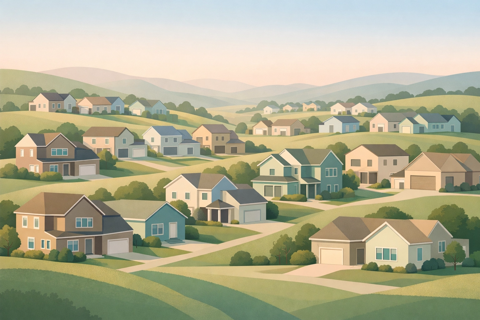 Aerial view of Spokane homes showing increased inventory and housing options for buyers