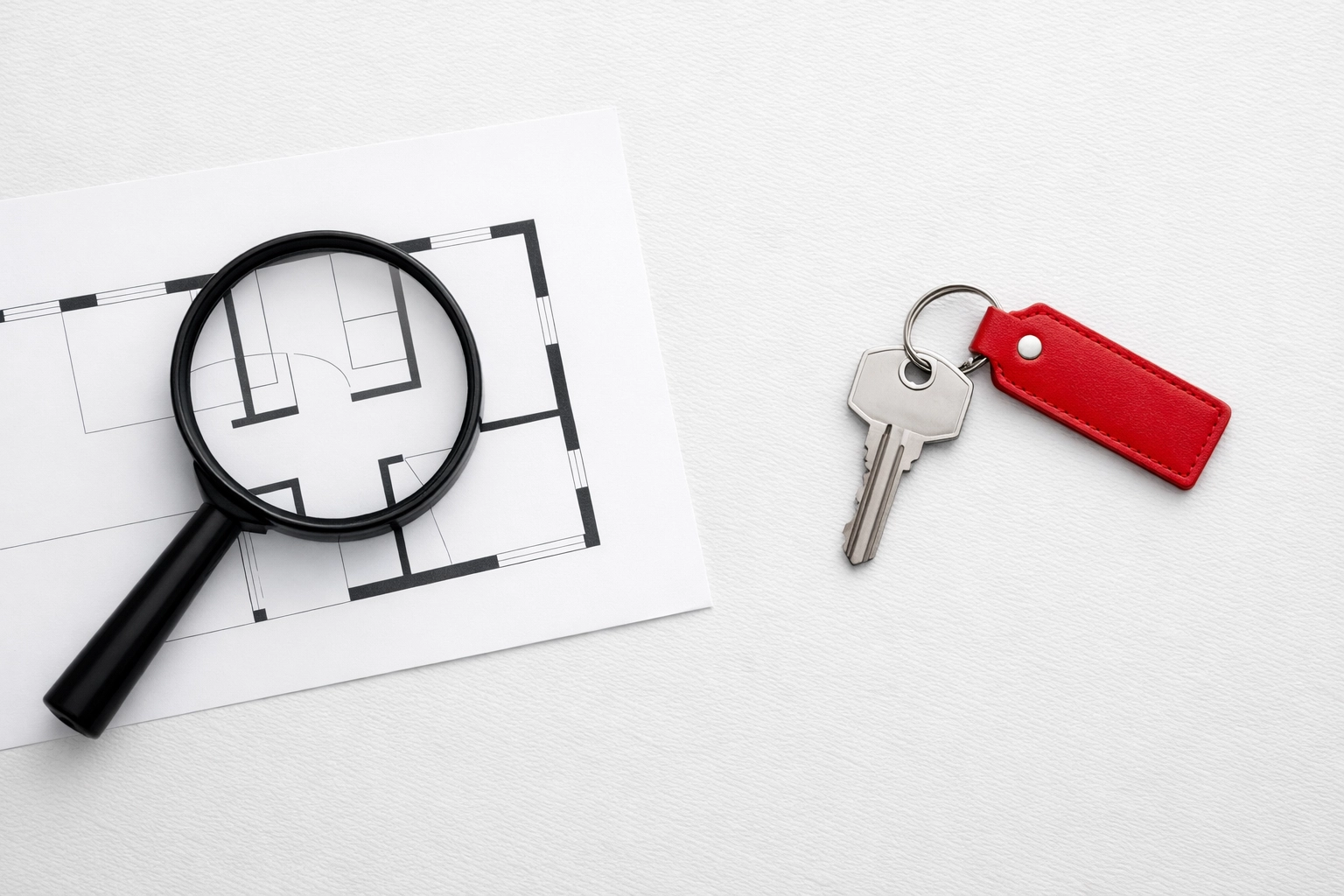 Plan immobilier et clé de maison à vendre à Québec symbolisant la planification des frais d'achat.