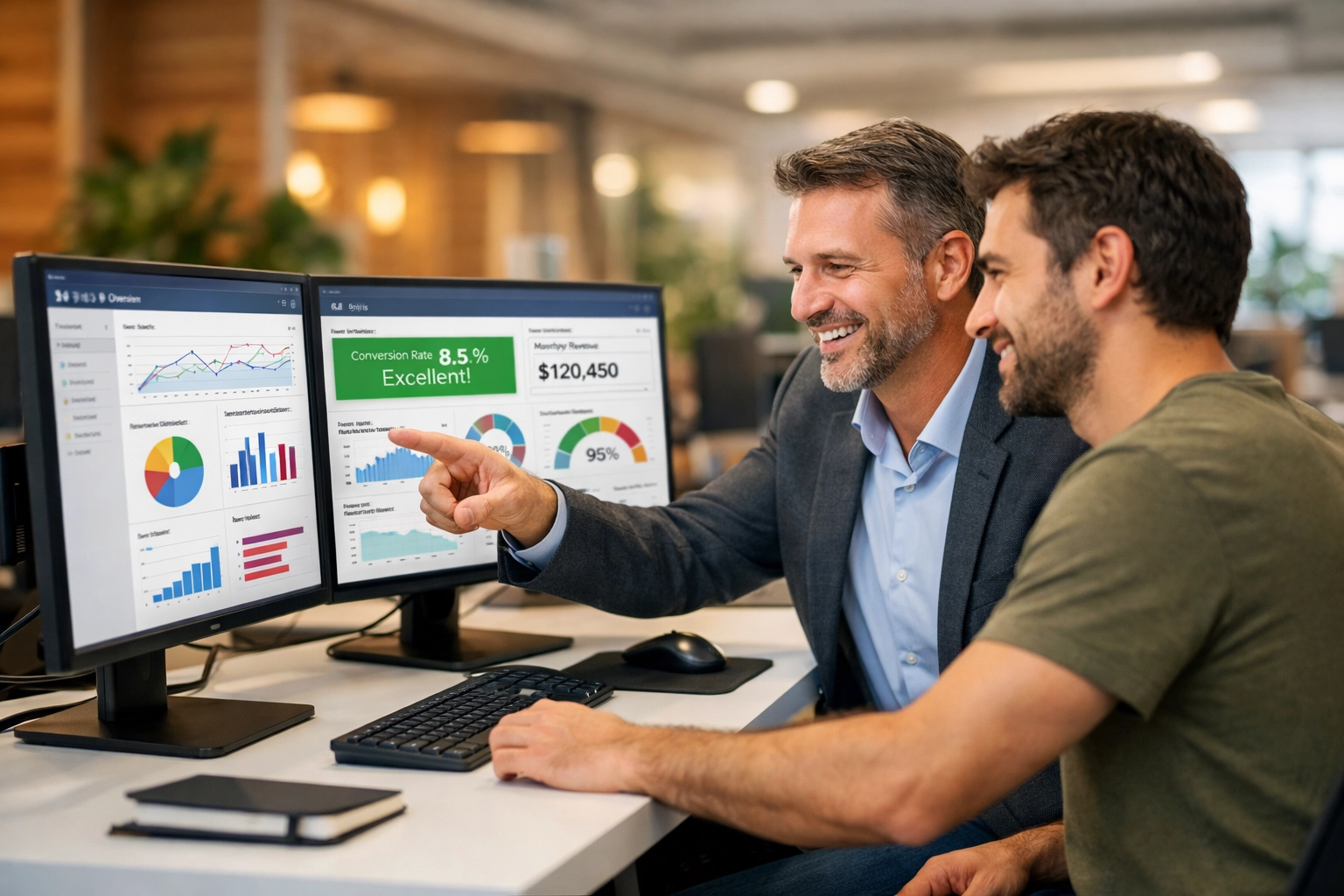 IT specialists using ServiceNow ITOM tools to track license ROI and Agentic AI performance metrics.