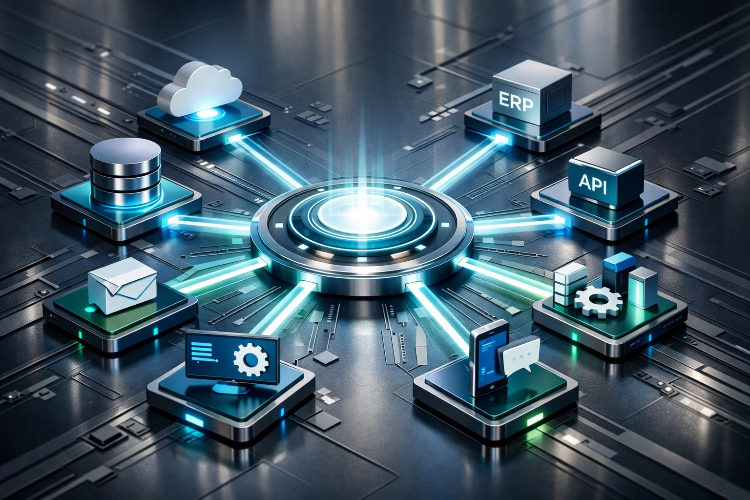 ServiceNow Integration Hub connecting enterprise systems with pre-built ITOM and ITAM connectors