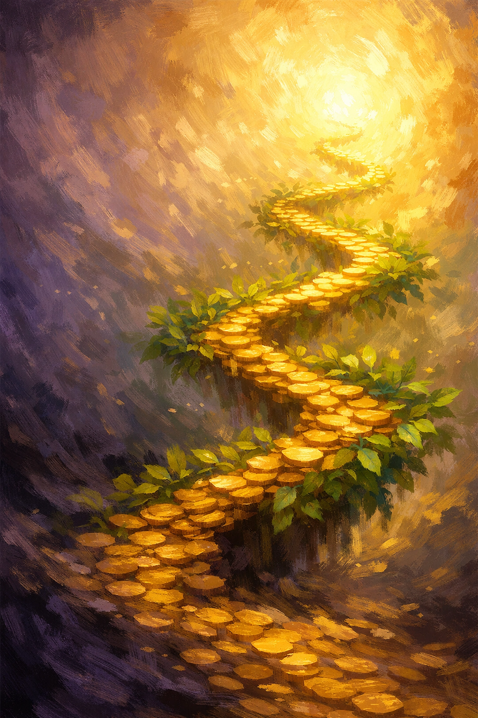 Path from scarcity to financial abundance showing transformation journey