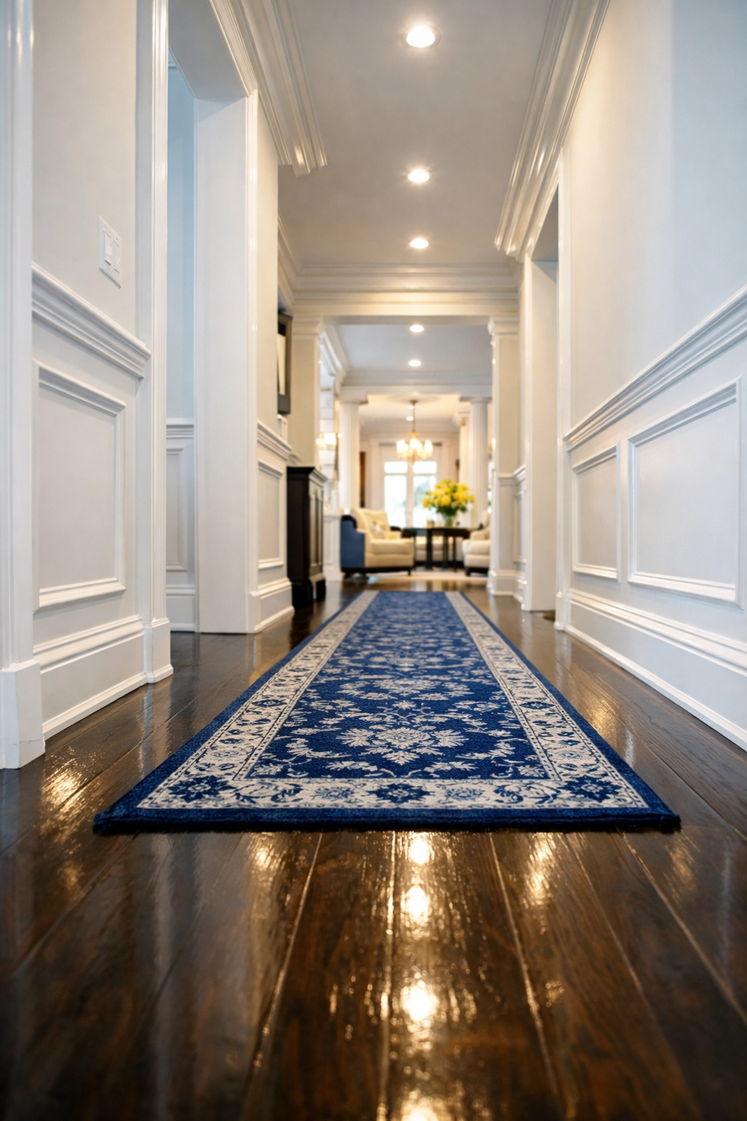 Pristine hallway in a Worcester home following a thorough top-to-bottom deep cleaning service.