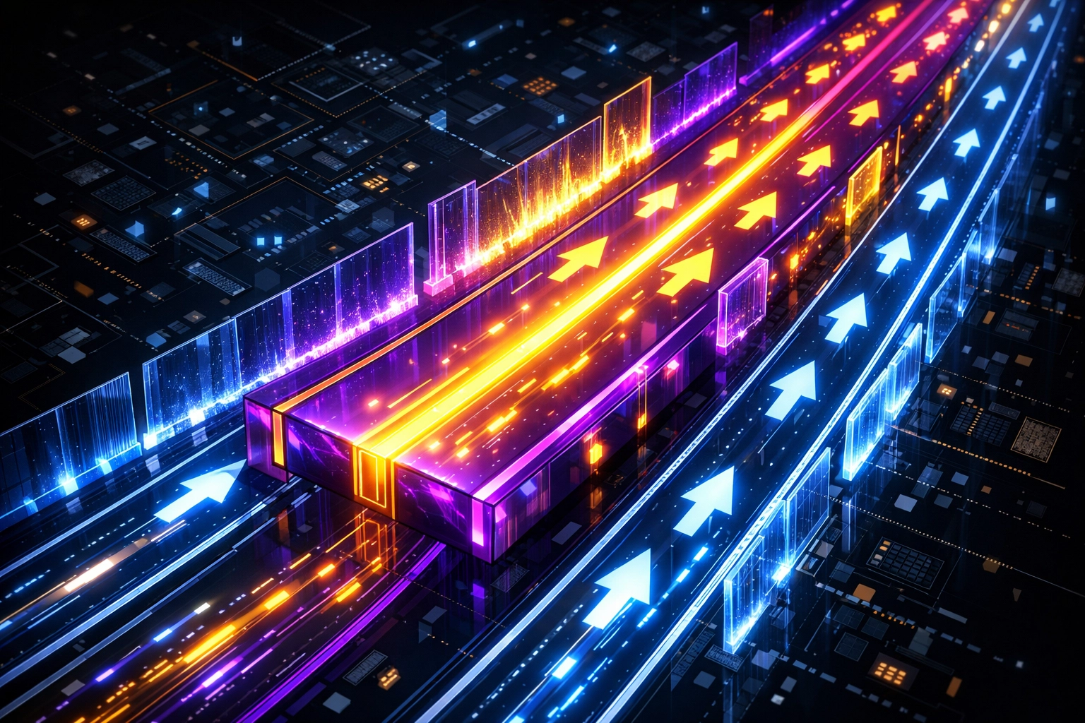 A digital data highway with a dedicated VLAN lane for secure business VoIP traffic separation.