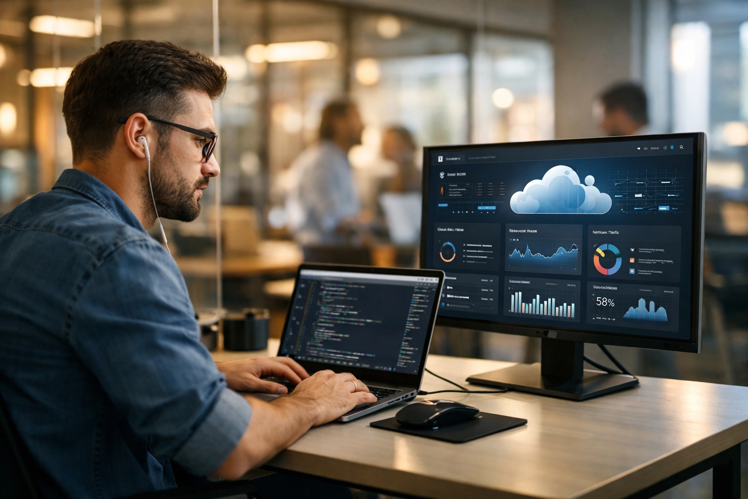 IT expert managing a cloud dashboard to ensure an upgrade-ready ServiceNow ITOM and ITAM environment.