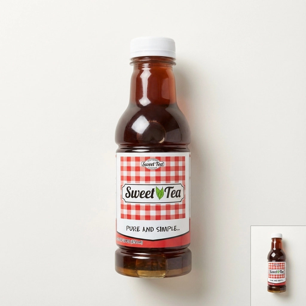 Southern Sweet Tea Company Official Bottle - Overhead with Thumbnail