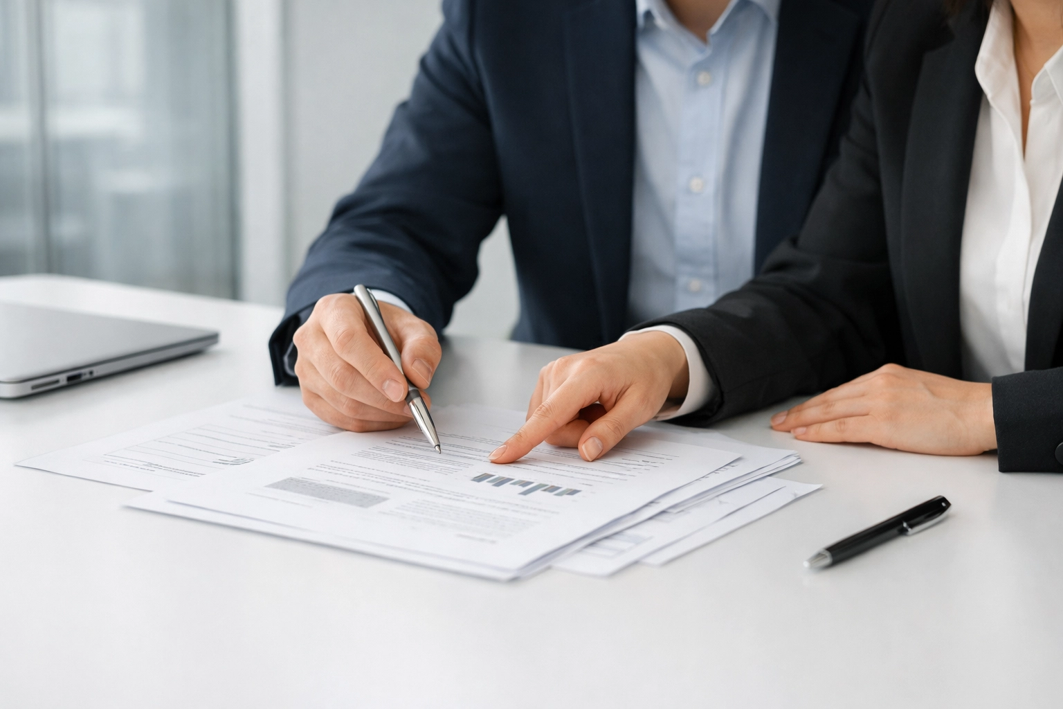 Tax professionals reviewing returns during quality control process at ERO firm