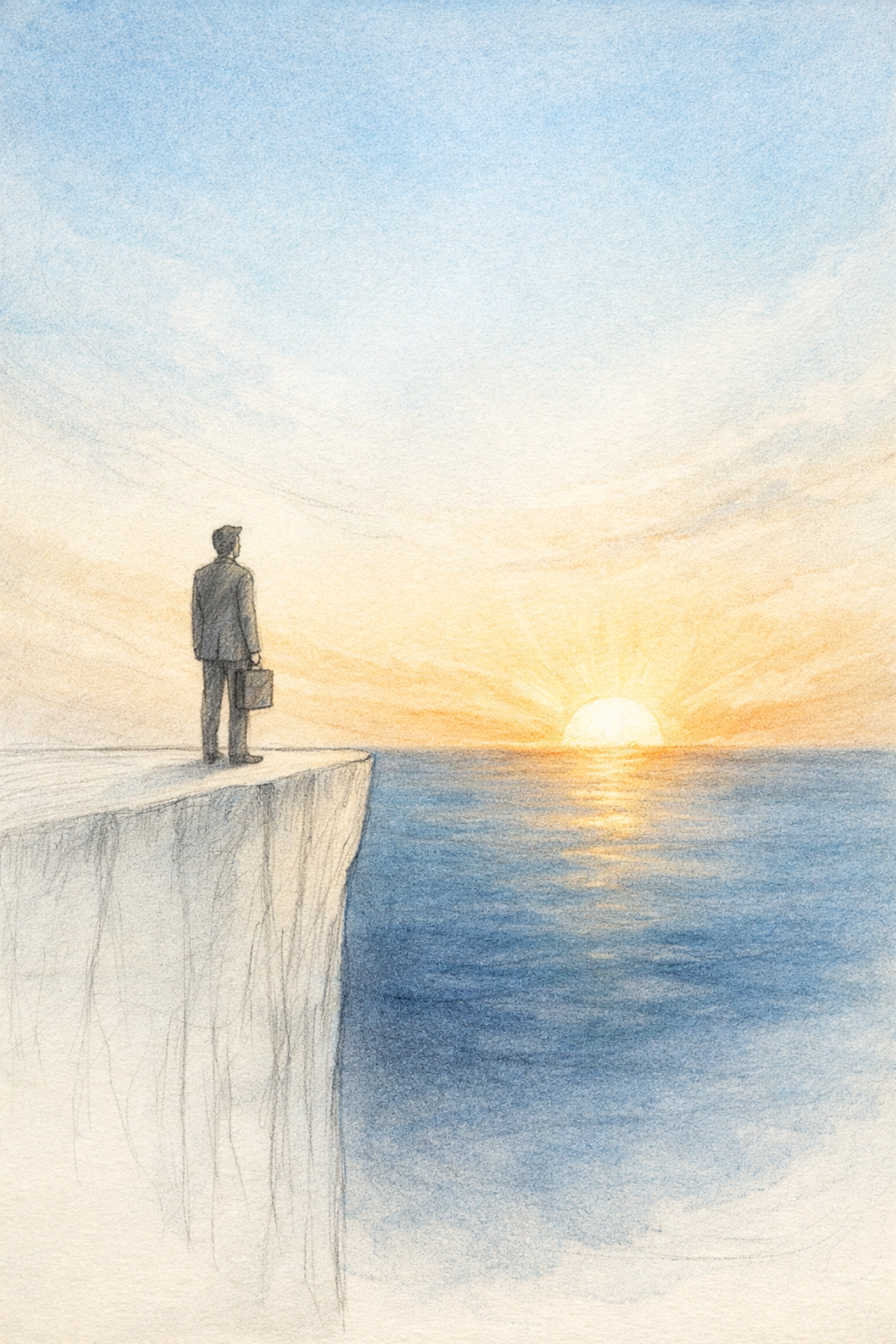 A leader reflecting on his professional legacy at sunrise by Dr. Layne McDonald - www.laynemcdonald.com