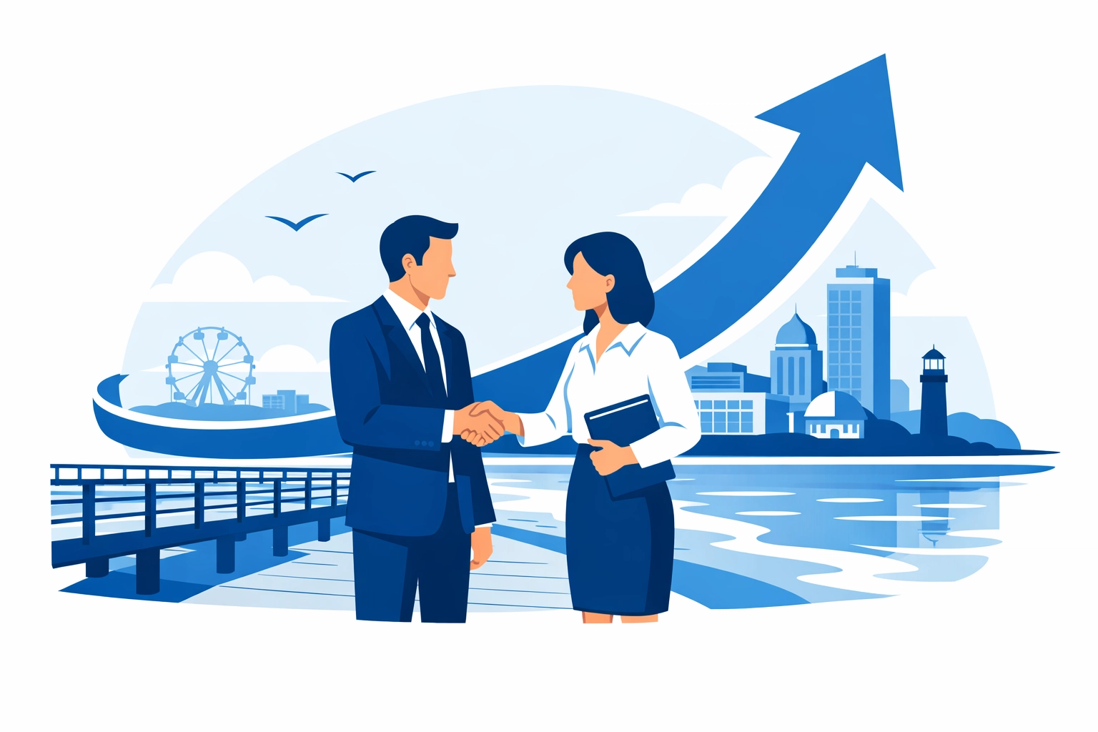 Monmouth County digital marketing agency partners collaborating on a successful local SEO growth strategy.