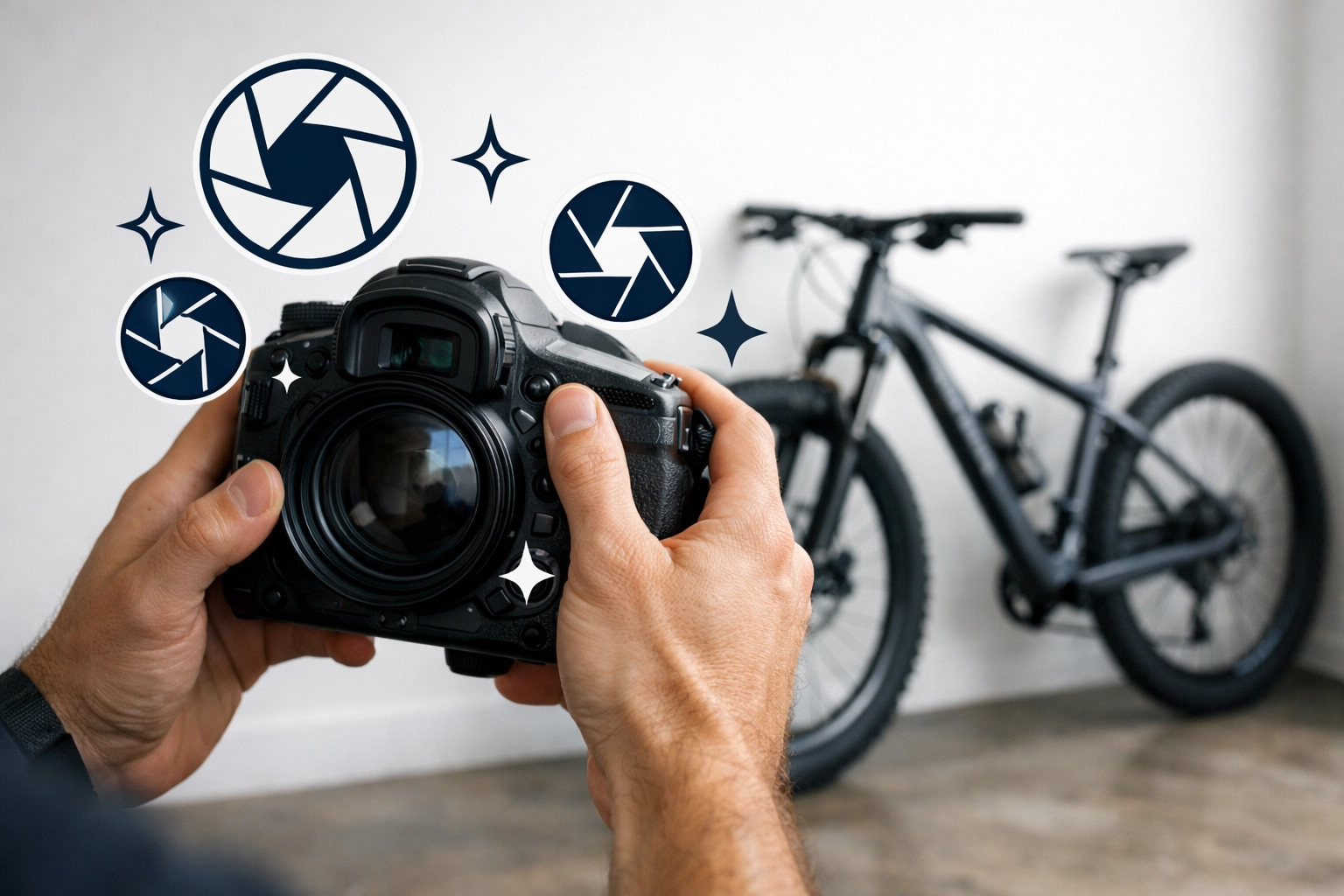 Professional photographer taking high-quality gear photos for a Chartrflex rental listing.