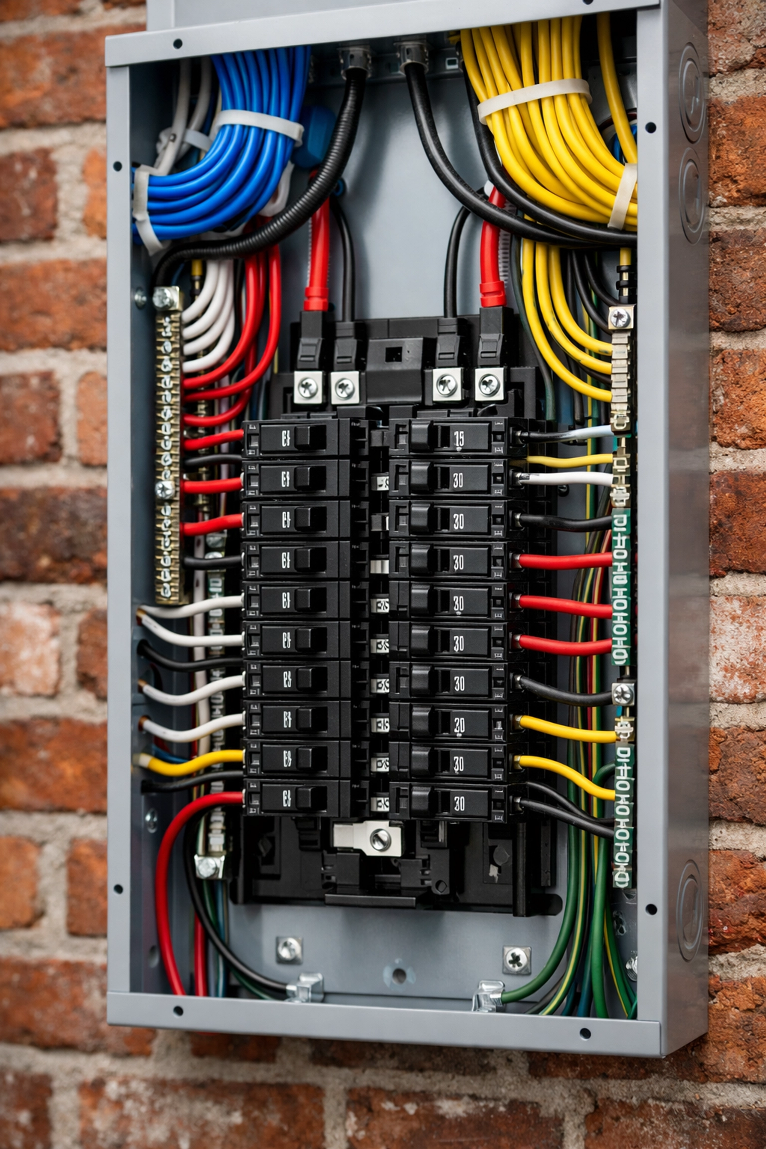 Professional electrical panel upgrade in a historic Charleston home by a local electrician.