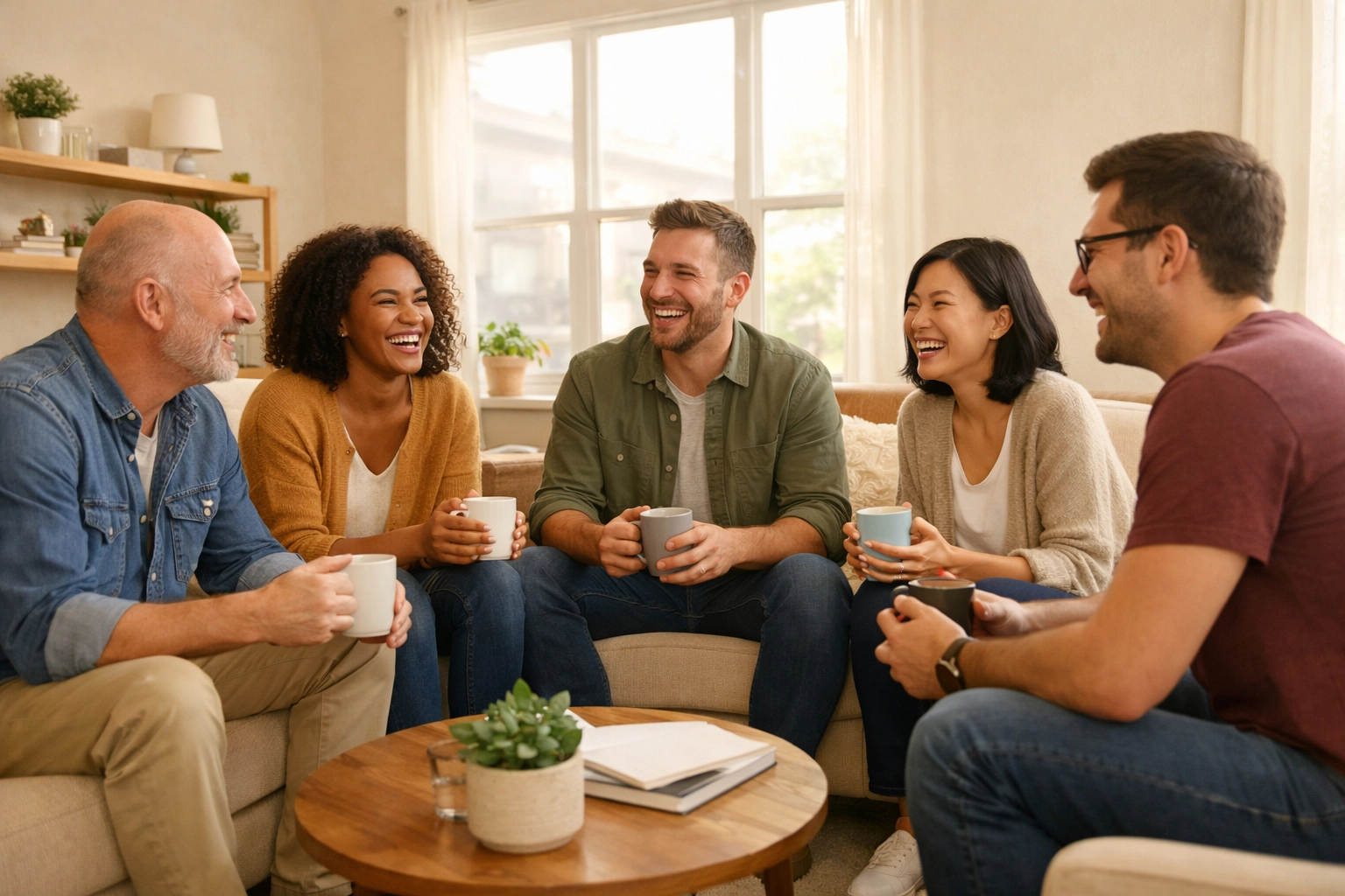 Diverse team building a community of practice for shared AI learning and organizational growth.