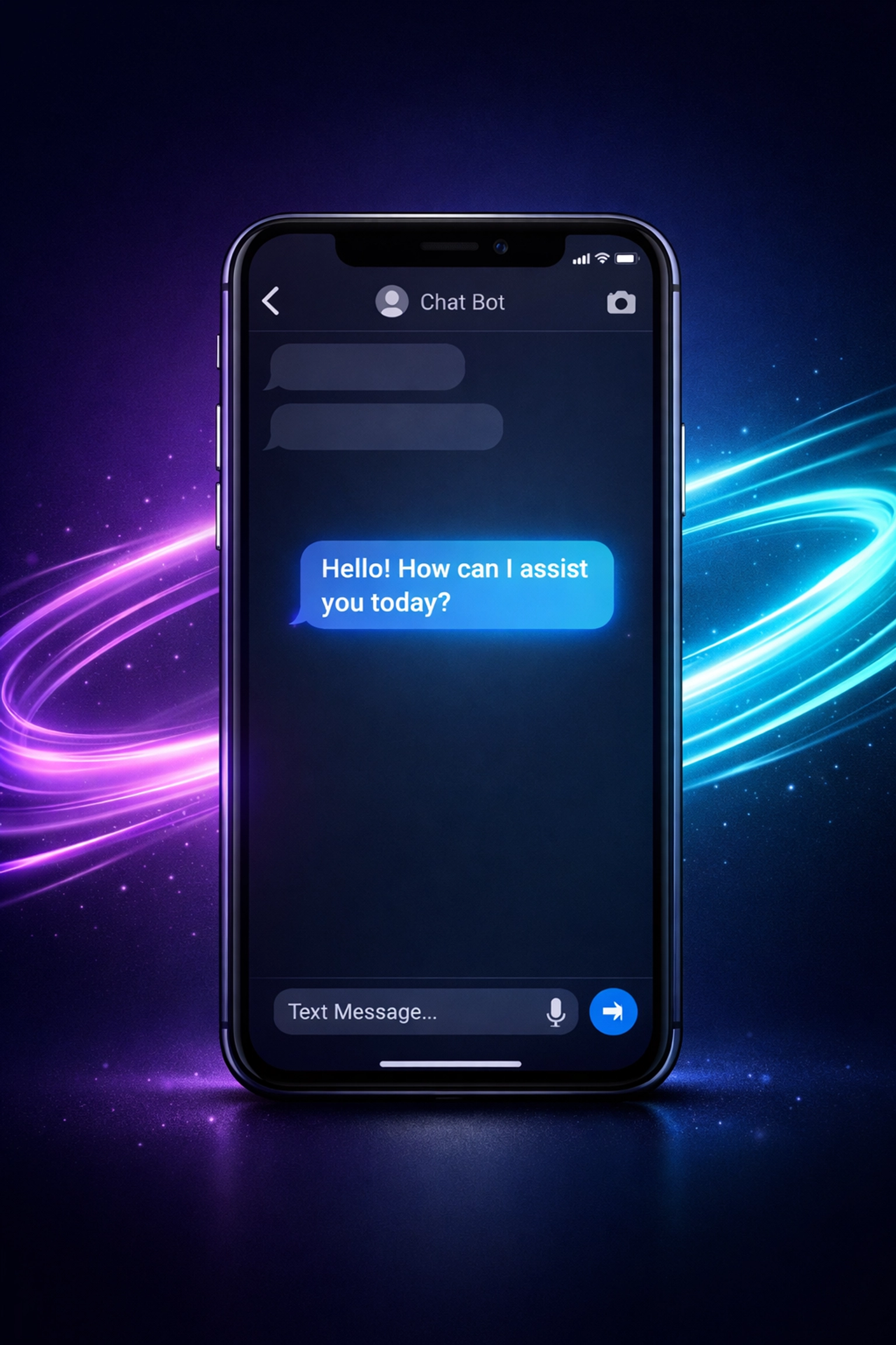 Smartphone showing automated text back response to missed daycare enrollment inquiry