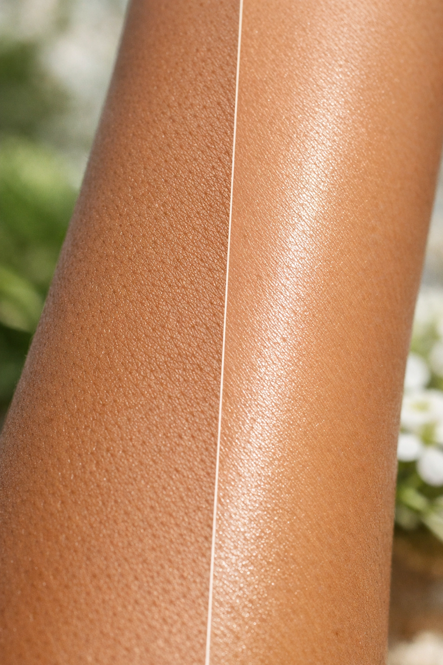 Skin texture improvement showing before and after SQT bio-microneedling 7-day renewal results