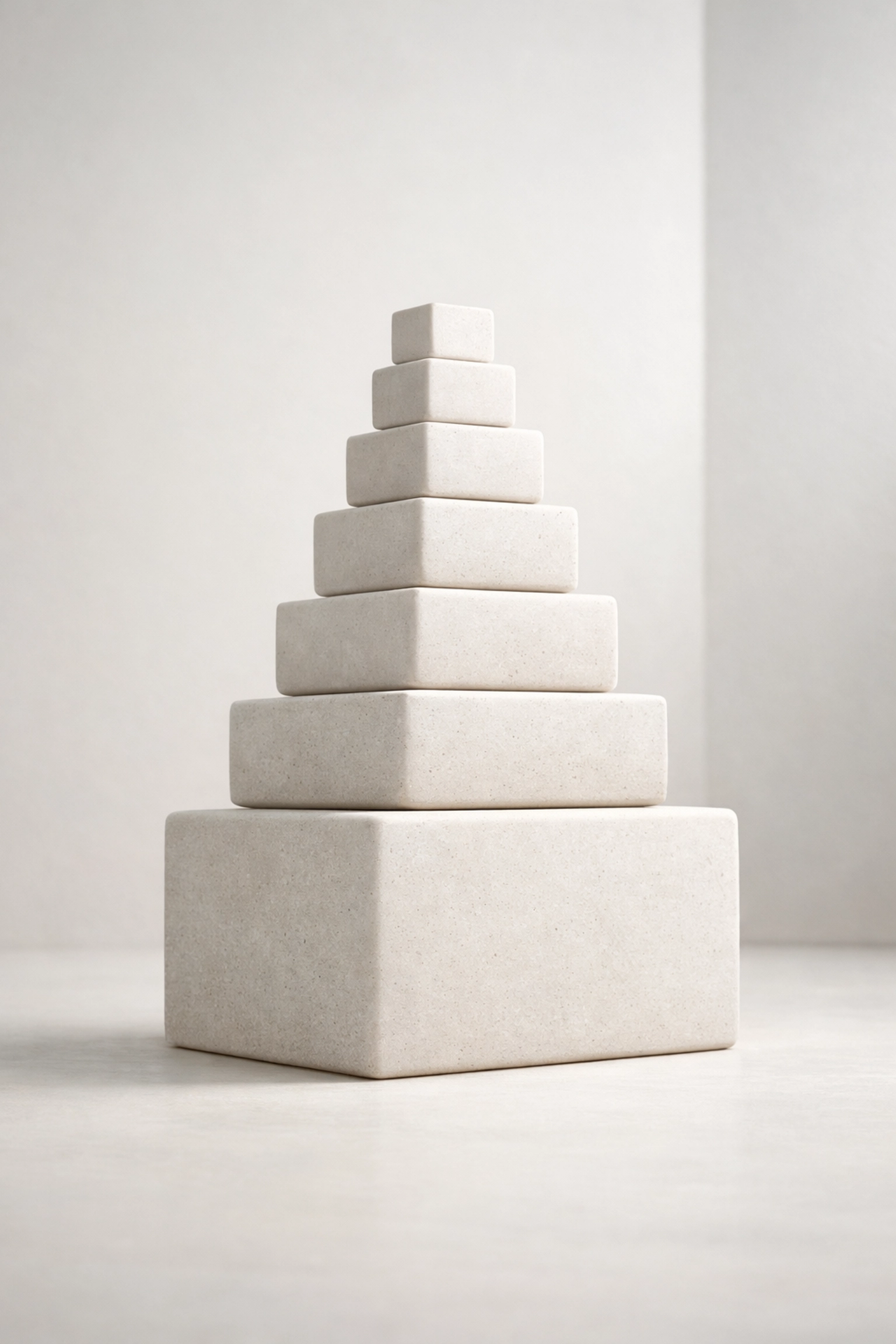 Ascending stone structure symbolizing the growth and stability of a chiropractic marketing foundation.
